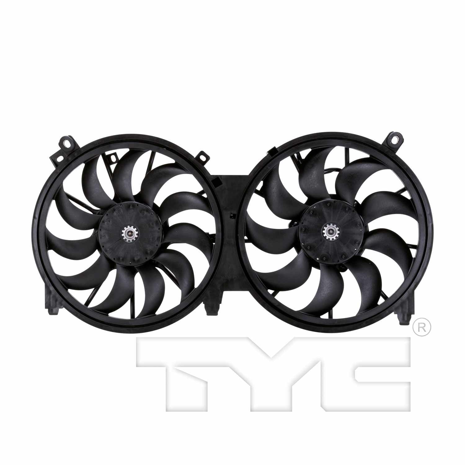 TYC Dual Radiator and Condenser Fan Assembly
