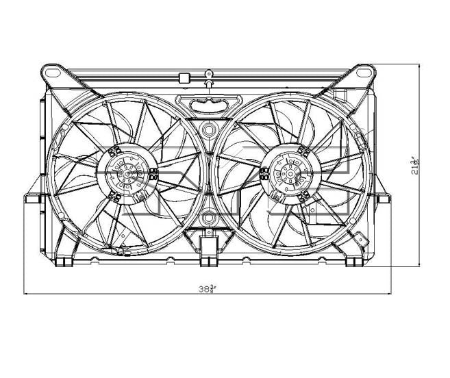 TYC Dual Radiator and Condenser Fan Assembly 622230