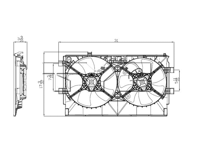 TYC Engine Cooling Fan Assembly 622450