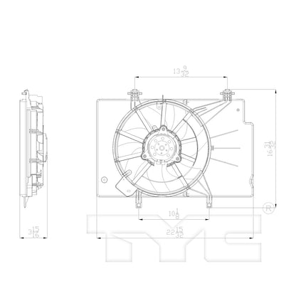 TYC Engine Cooling Fan Assembly 622500