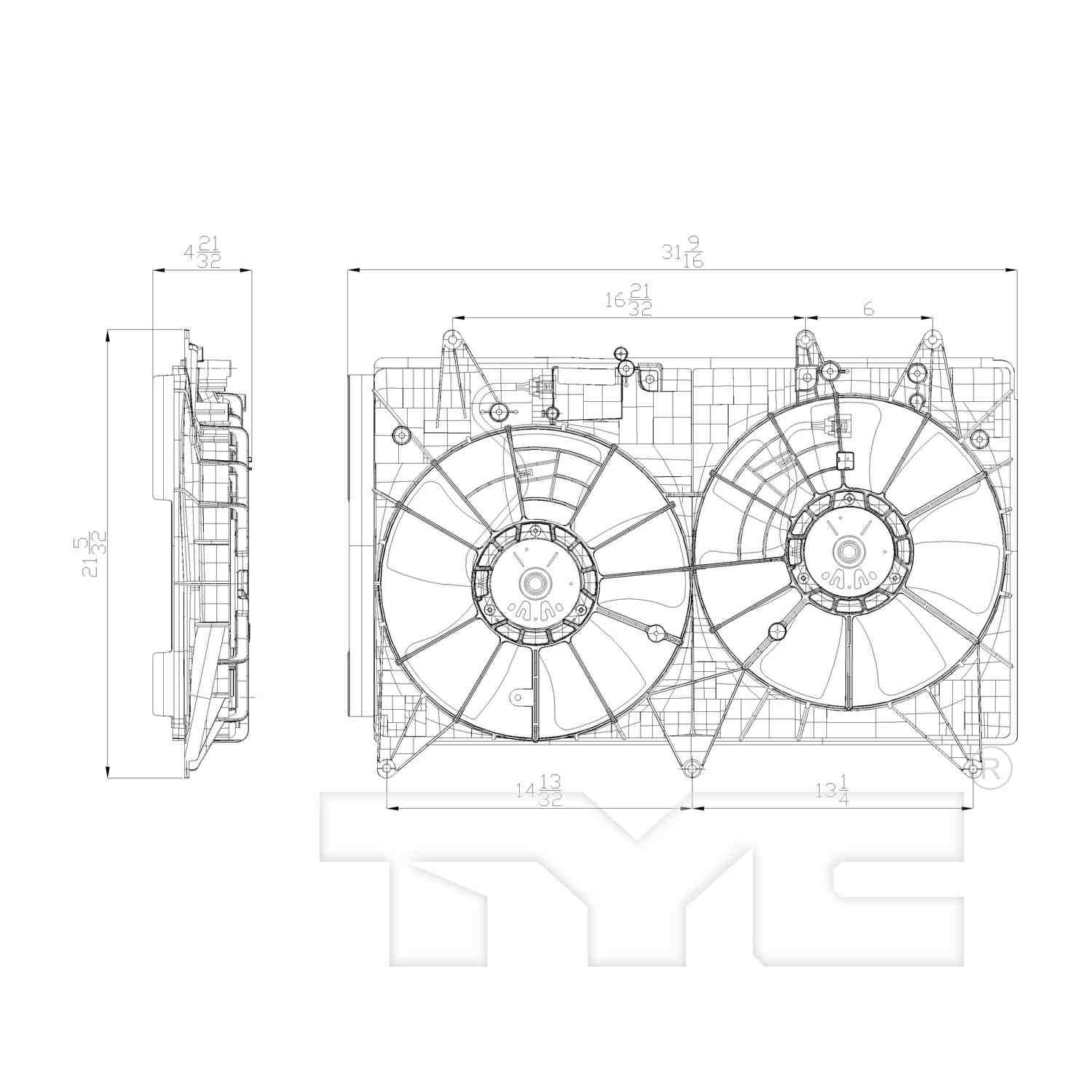 TYC Engine Cooling Fan Assembly 622510