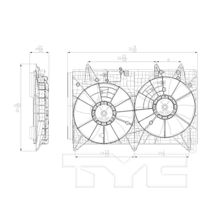 TYC Engine Cooling Fan Assembly 622510