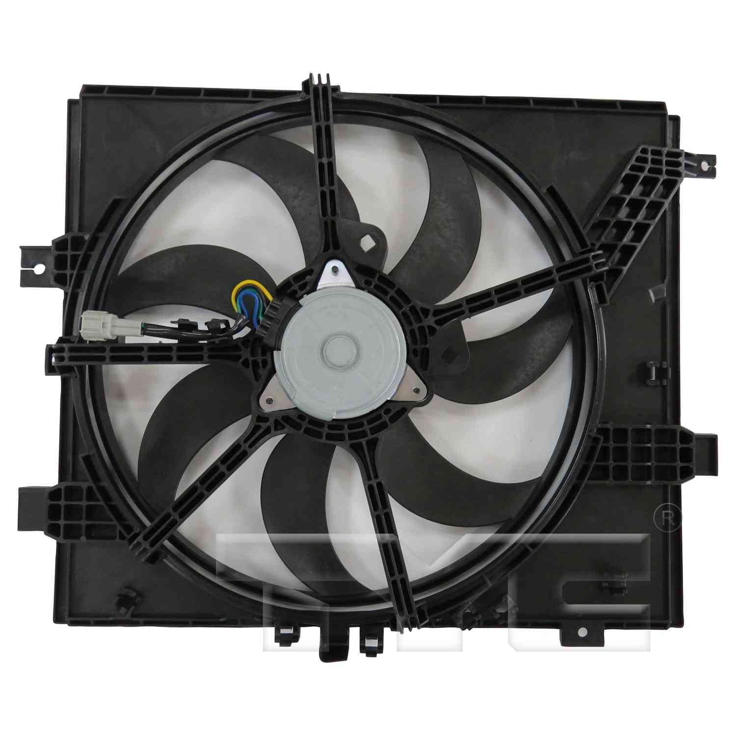 TYC Dual Radiator and Condenser Fan Assembly