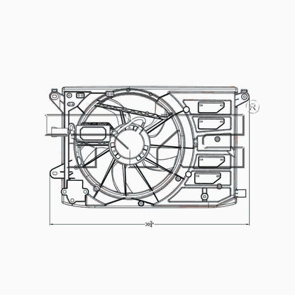 TYC Dual Radiator and Condenser Fan Assembly 623180