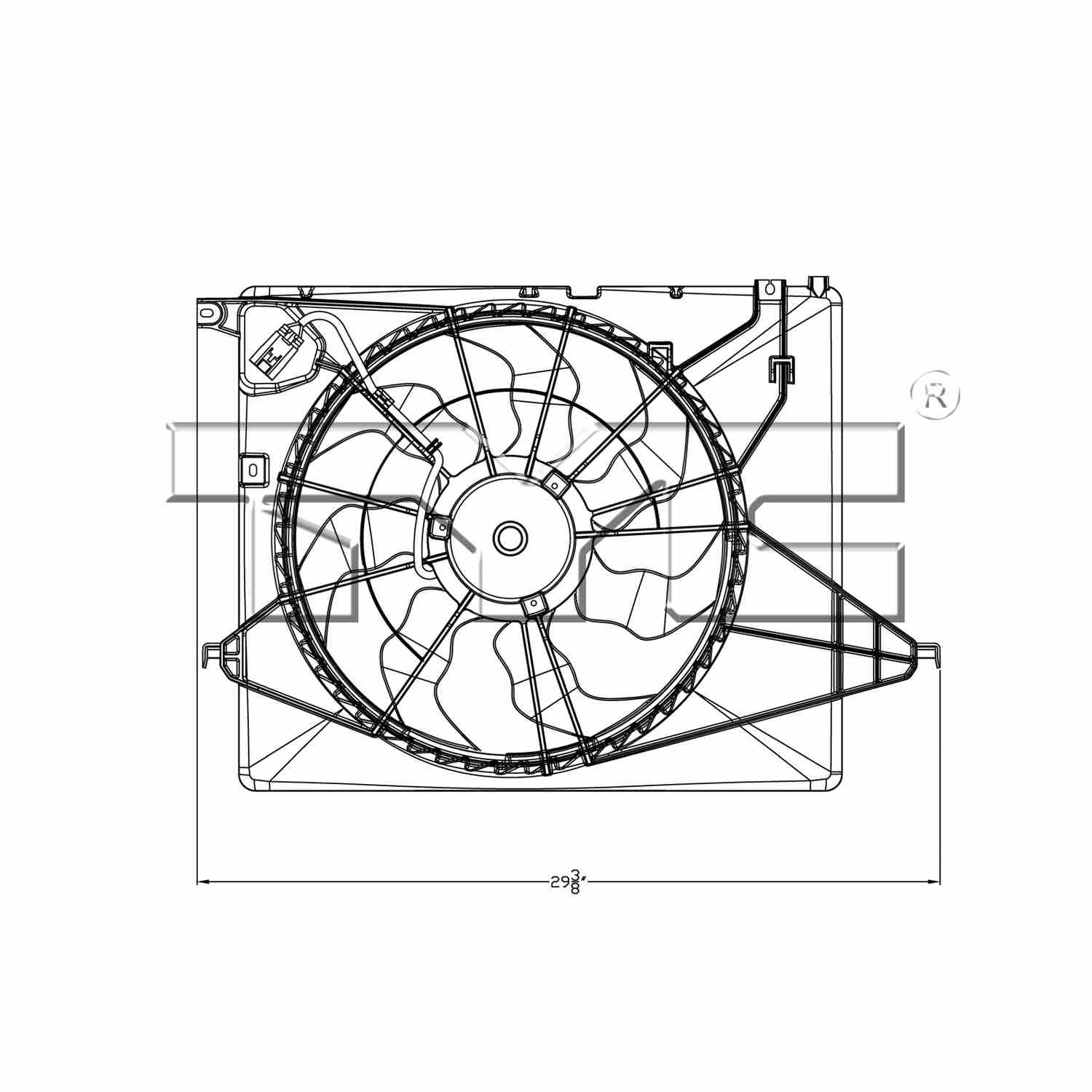 TYC Dual Radiator and Condenser Fan Assembly 623210