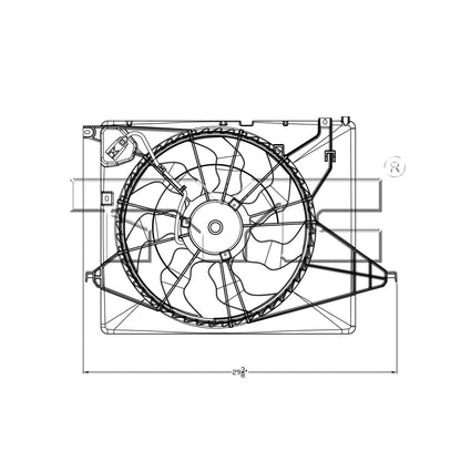 TYC Dual Radiator and Condenser Fan Assembly 623210