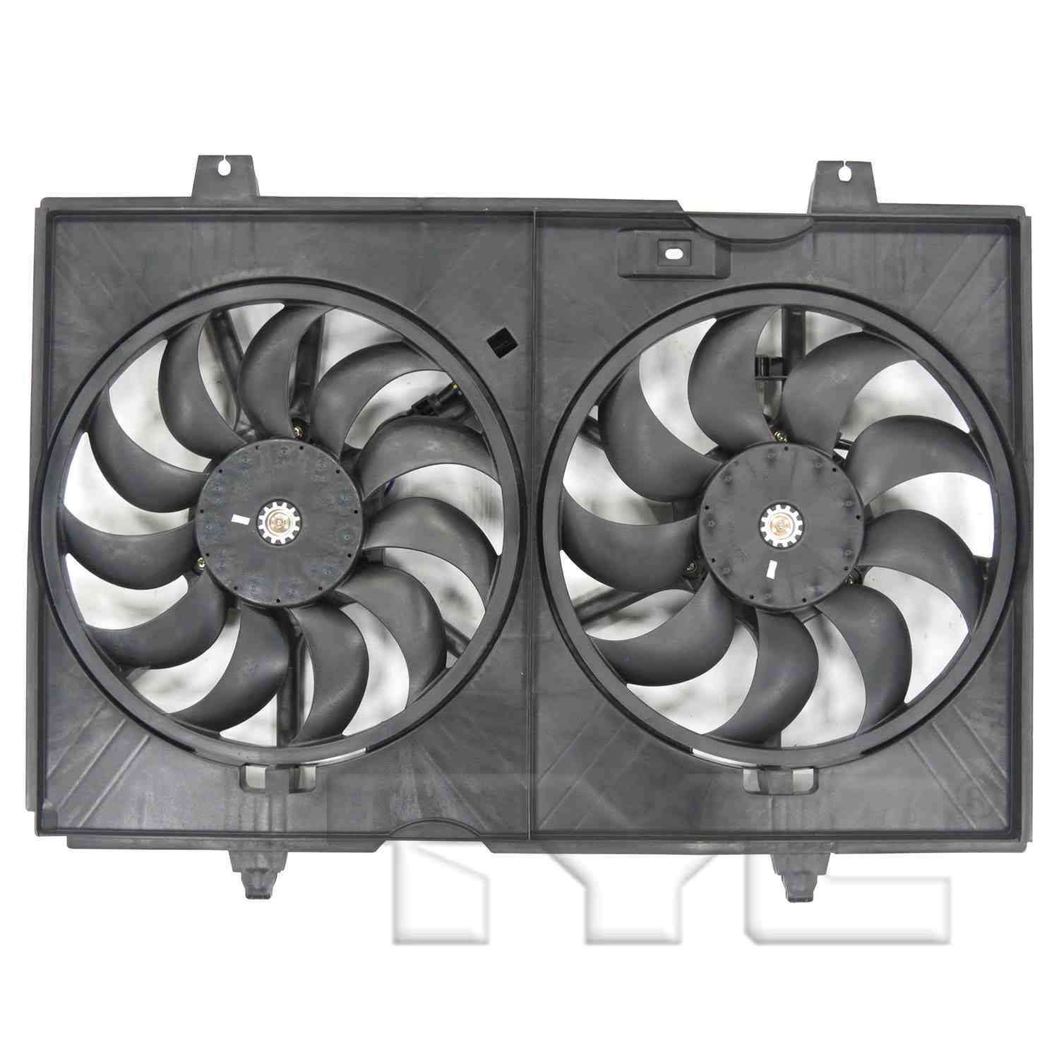 TYC Dual Radiator and Condenser Fan Assembly