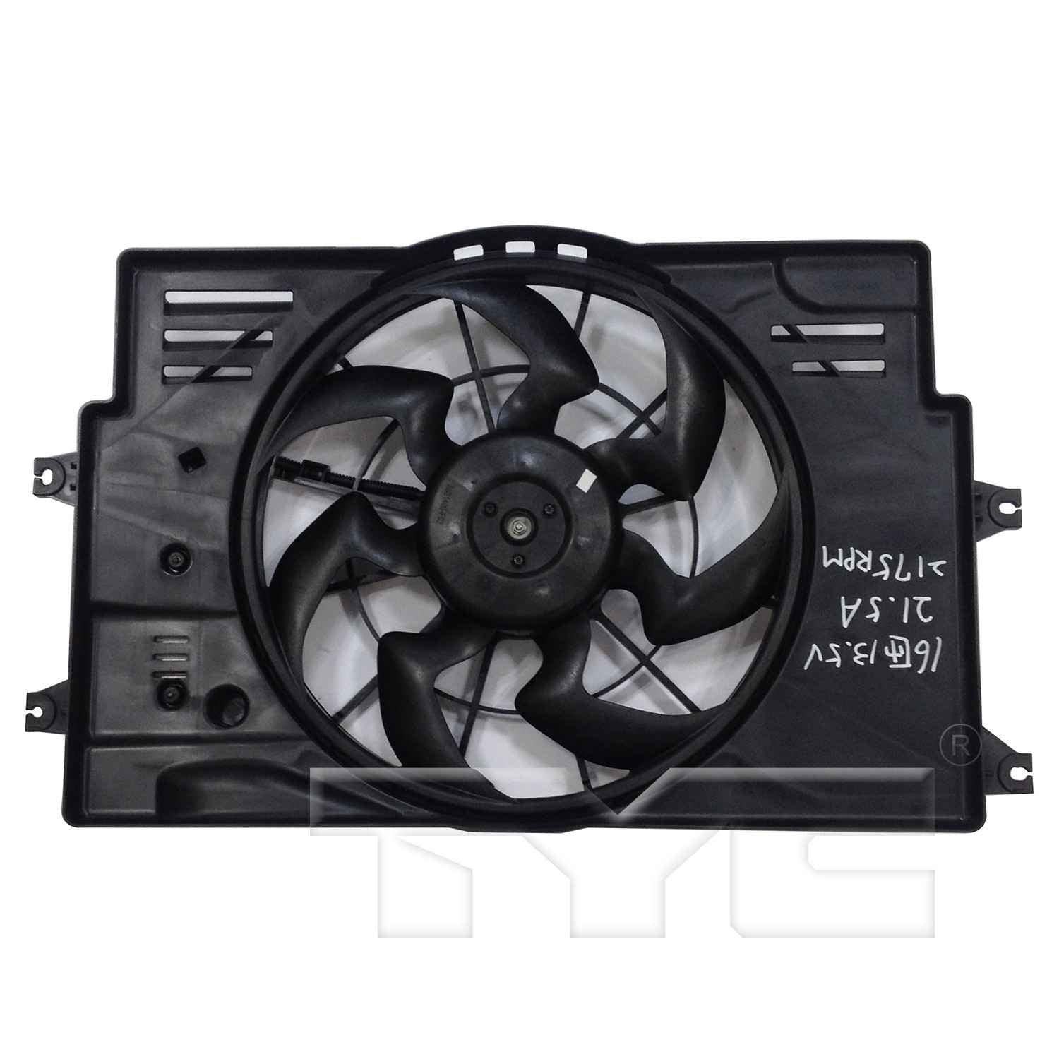 TYC Dual Radiator and Condenser Fan Assembly 624160