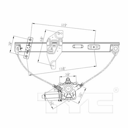 TYC Power Window Motor and Regulator Assembly 660199