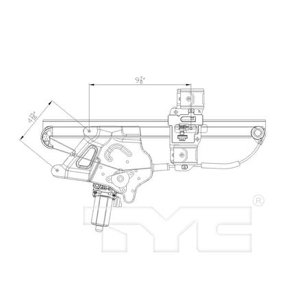TYC Power Window Motor and Regulator Assembly 660253