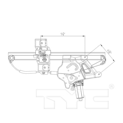 TYC Power Window Motor and Regulator Assembly 660254