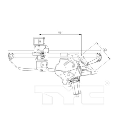TYC Power Window Motor and Regulator Assembly 660254