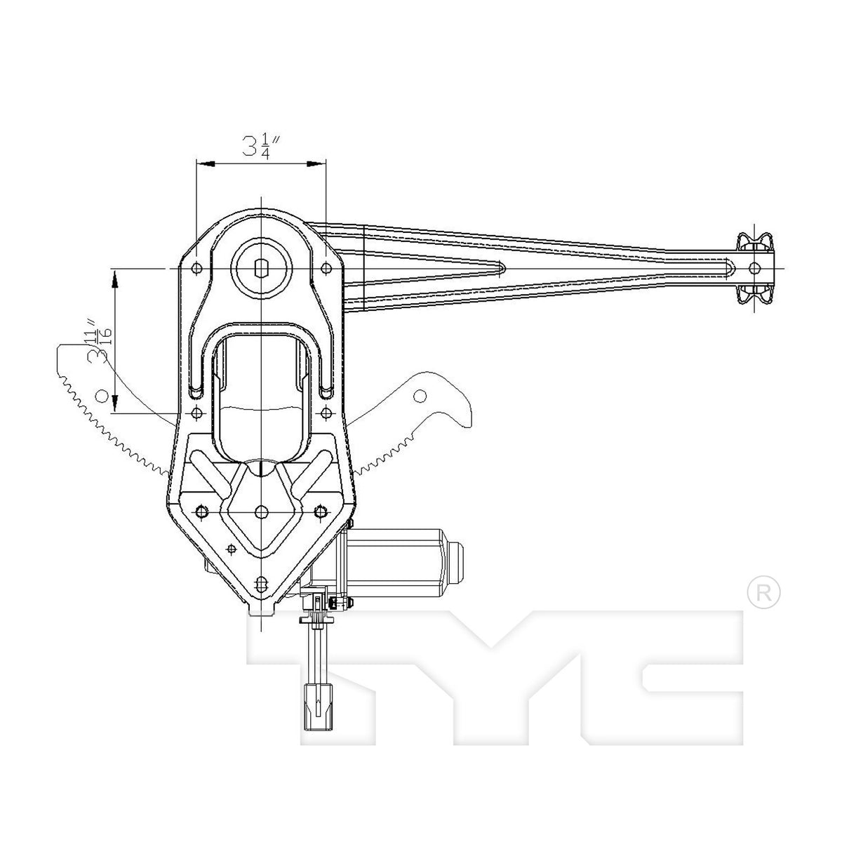 TYC Power Window Motor and Regulator Assembly 660257