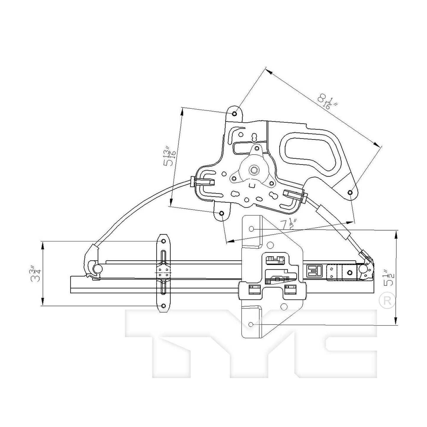 TYC Power Window Motor and Regulator Assembly 660259