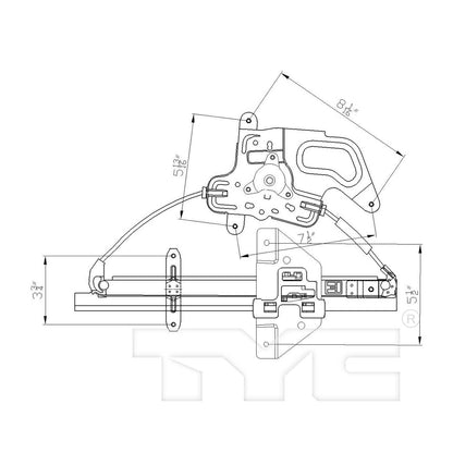 TYC Power Window Motor and Regulator Assembly 660259