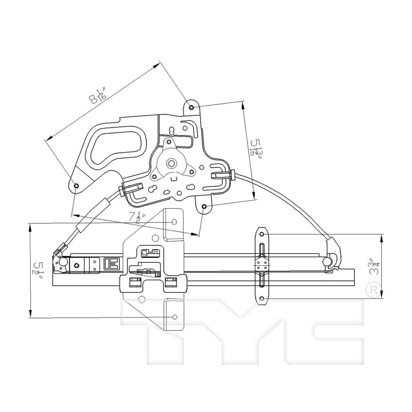 TYC Power Window Motor and Regulator Assembly 660260