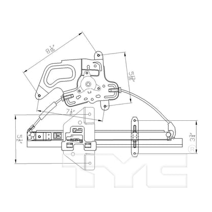 TYC Power Window Motor and Regulator Assembly 660260