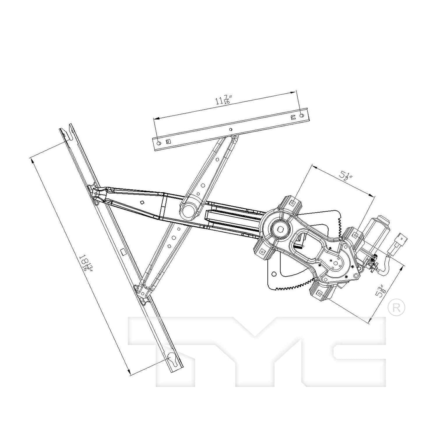 TYC Power Window Motor and Regulator Assembly 660261