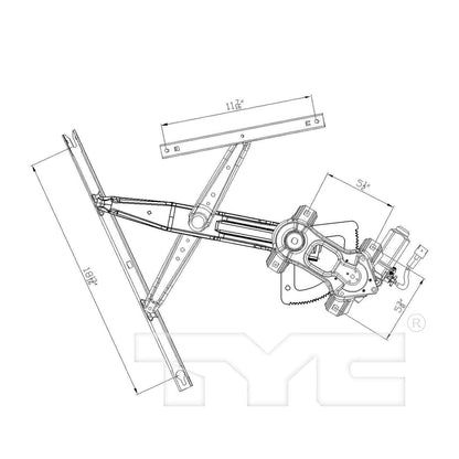TYC Power Window Motor and Regulator Assembly 660261