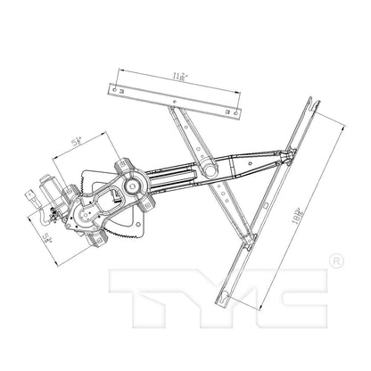 TYC Power Window Motor and Regulator Assembly 660262