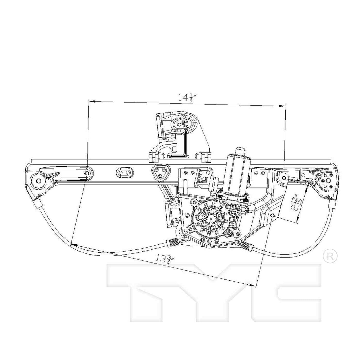 TYC Power Window Motor and Regulator Assembly 660265