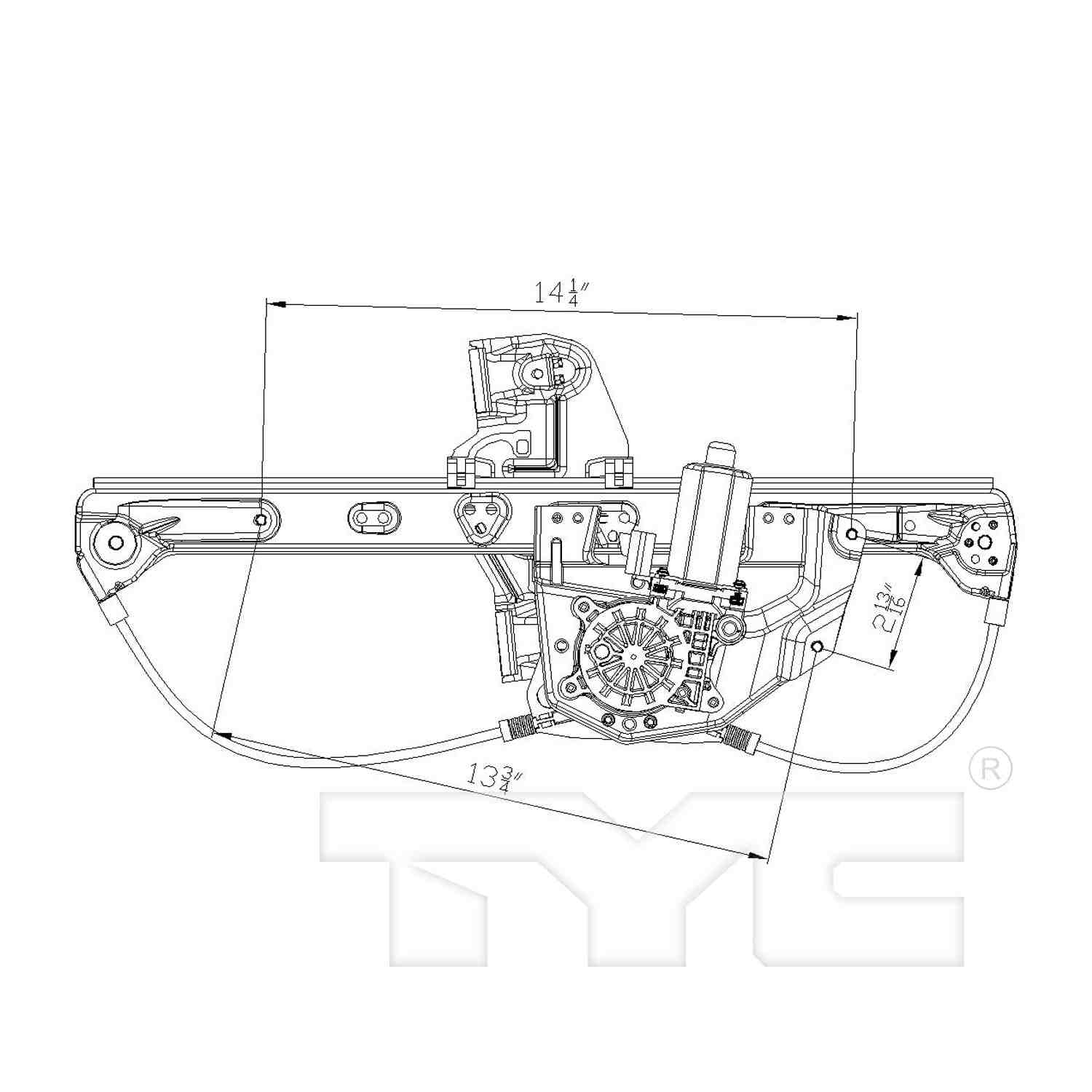 TYC Power Window Motor and Regulator Assembly 660265