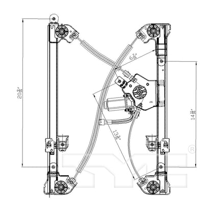 TYC Power Window Motor and Regulator Assembly 660269 image 2