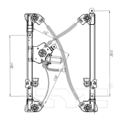 TYC Power Window Motor and Regulator Assembly 660270