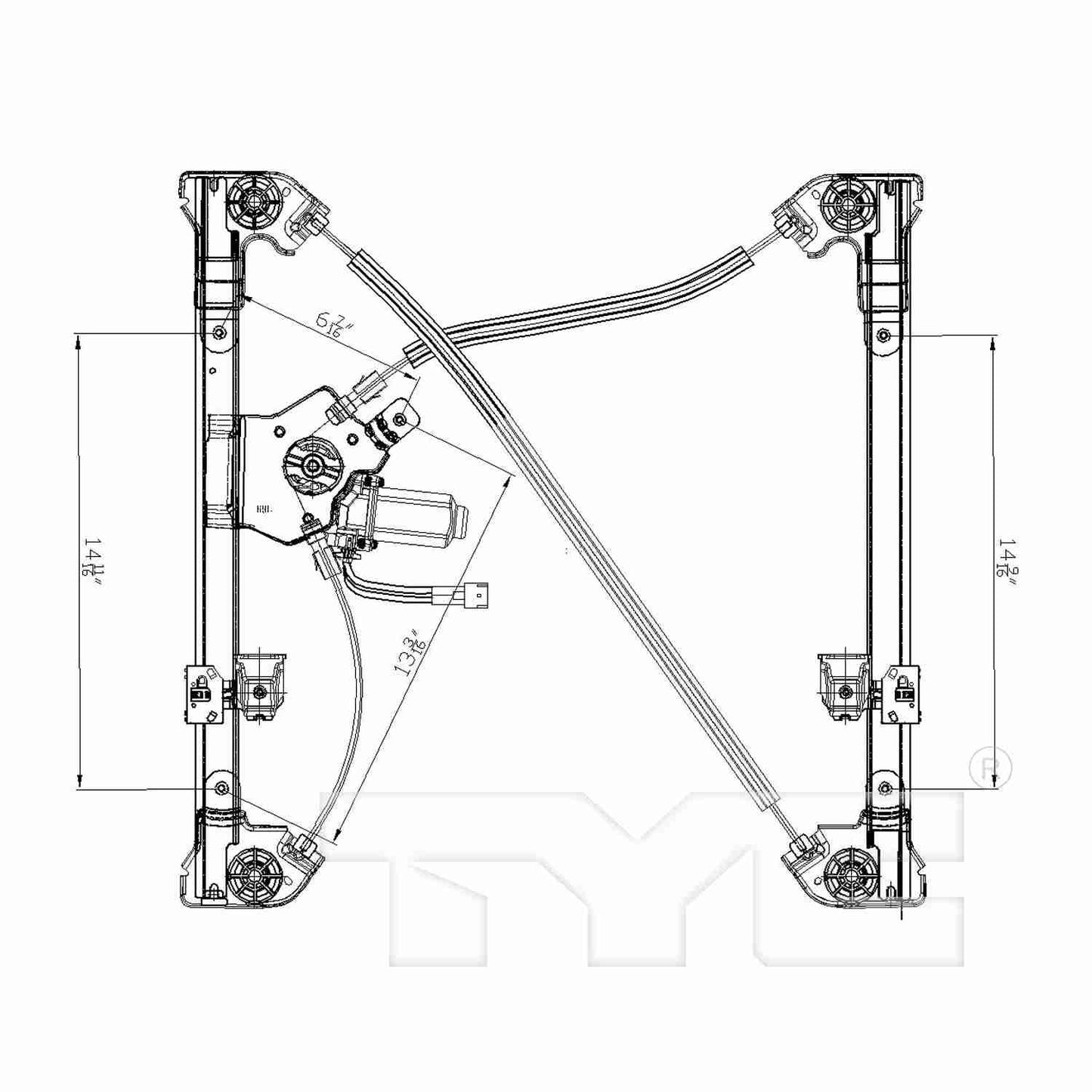 TYC Power Window Motor and Regulator Assembly 660272