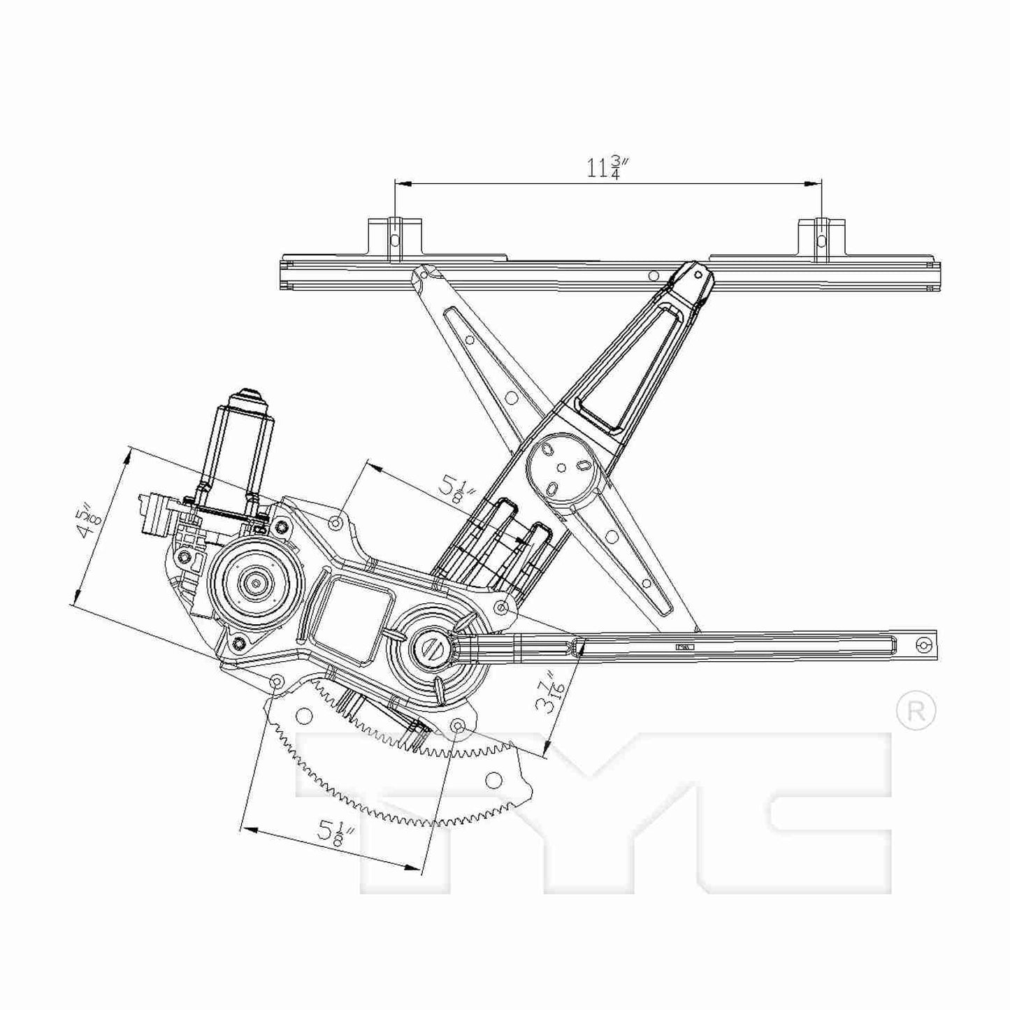 TYC Power Window Motor and Regulator Assembly 660273