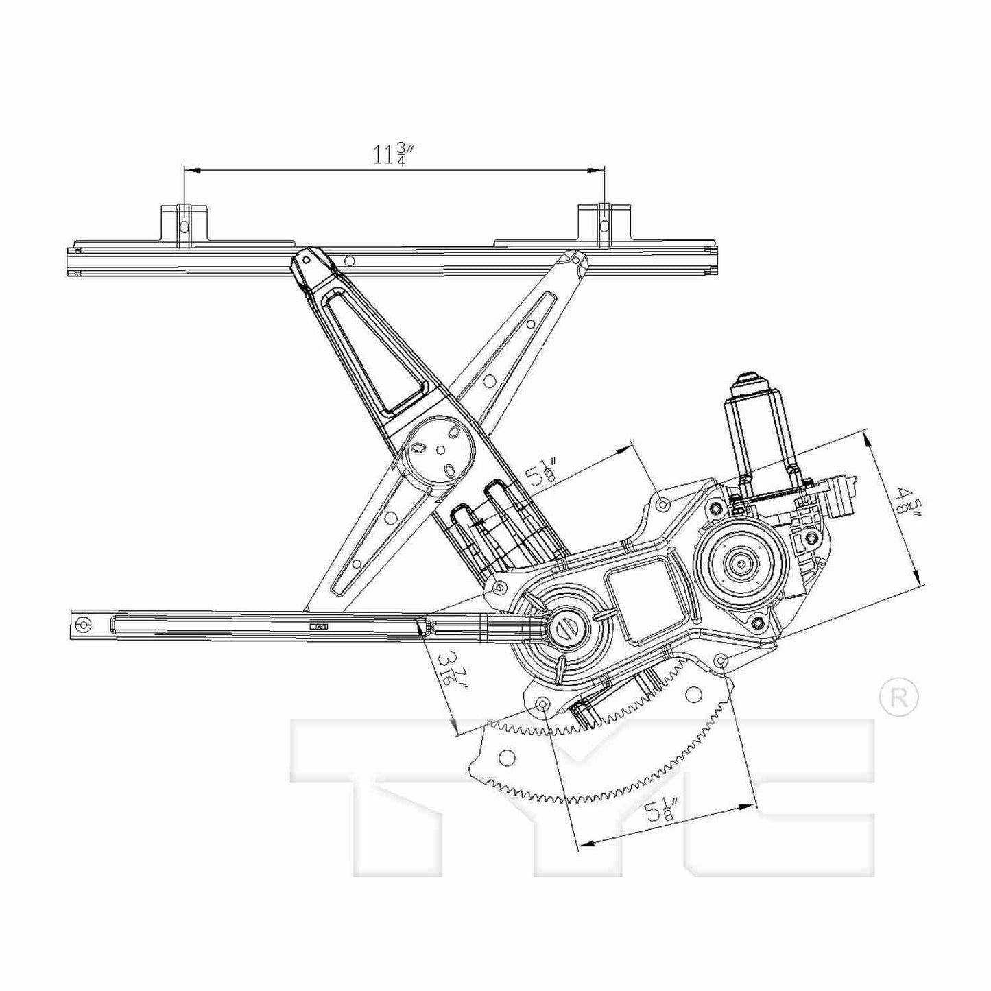 TYC Power Window Motor and Regulator Assembly 660274