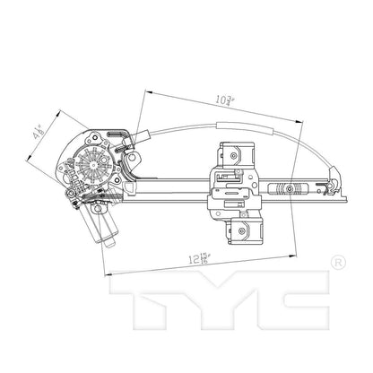 TYC Power Window Motor and Regulator Assembly 660275