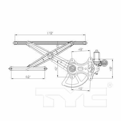 TYC Power Window Motor and Regulator Assembly 660293