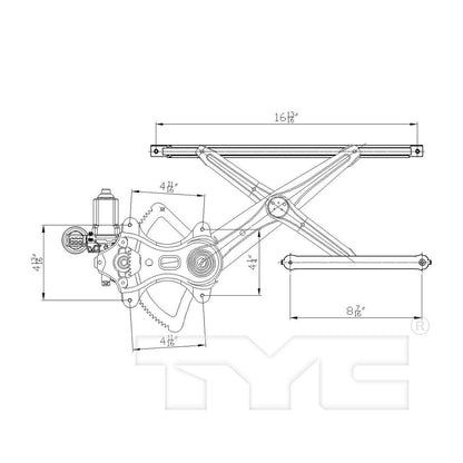 TYC Power Window Motor and Regulator Assembly 660300