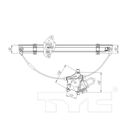 TYC Power Window Motor and Regulator Assembly 660315