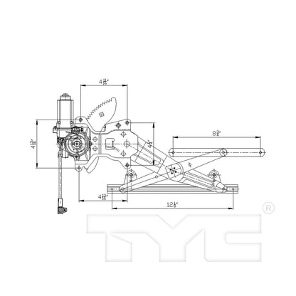 TYC Power Window Motor and Regulator Assembly 660391