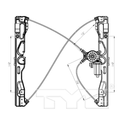 TYC Power Window Motor and Regulator Assembly 660400