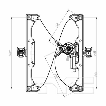 TYC Power Window Motor and Regulator Assembly 660418