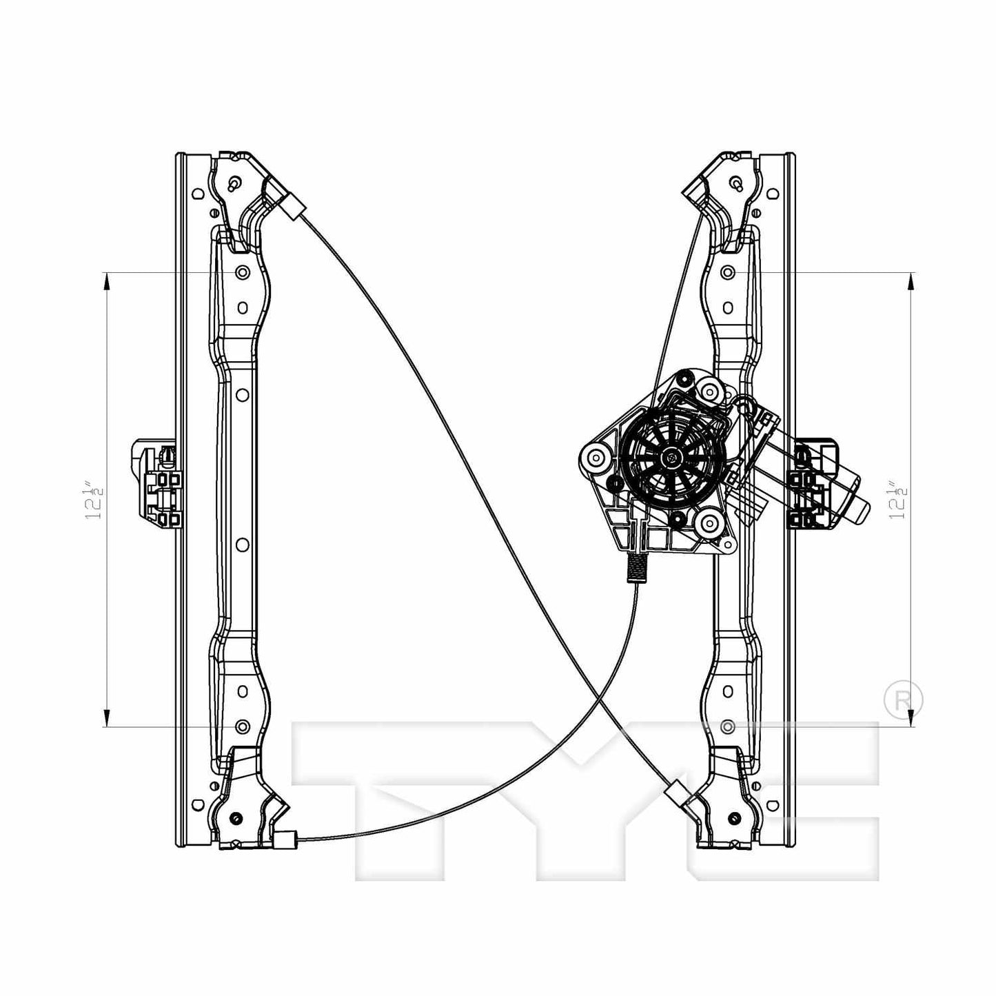 TYC Power Window Motor and Regulator Assembly 660422