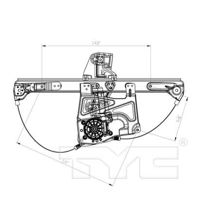 TYC Power Window Motor and Regulator Assembly 660424