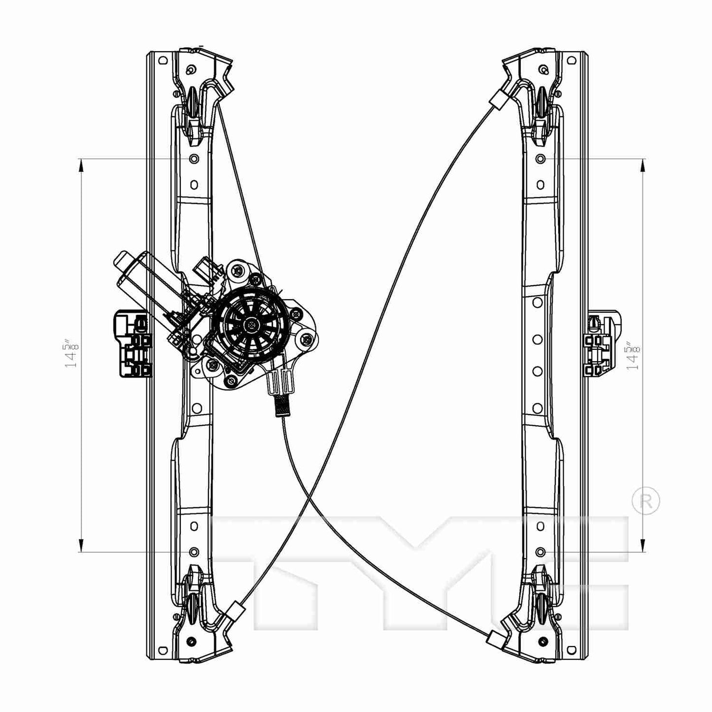 TYC Power Window Motor and Regulator Assembly 660425