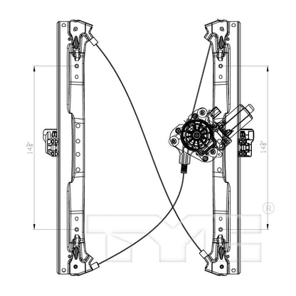 TYC Power Window Motor and Regulator Assembly 660426
