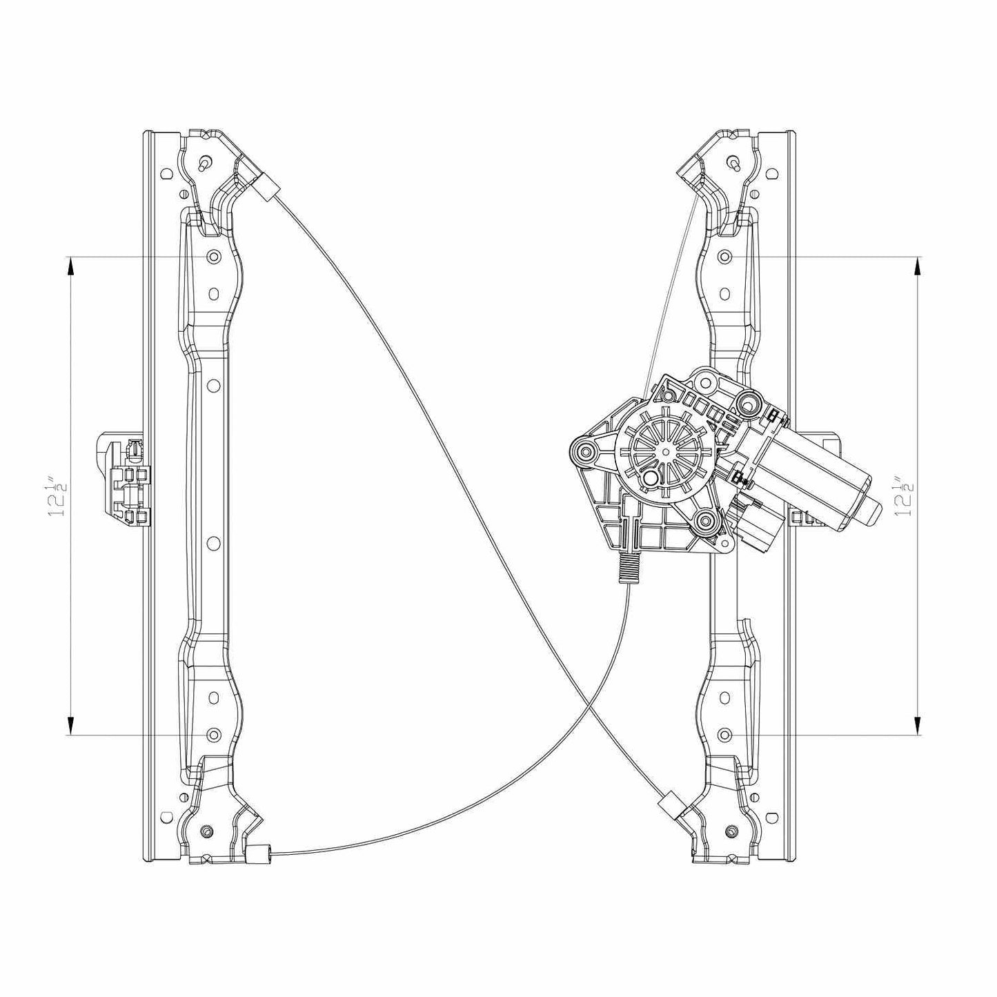 TYC Power Window Motor and Regulator Assembly 660428