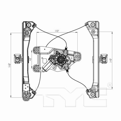 TYC Power Window Motor and Regulator Assembly 660446