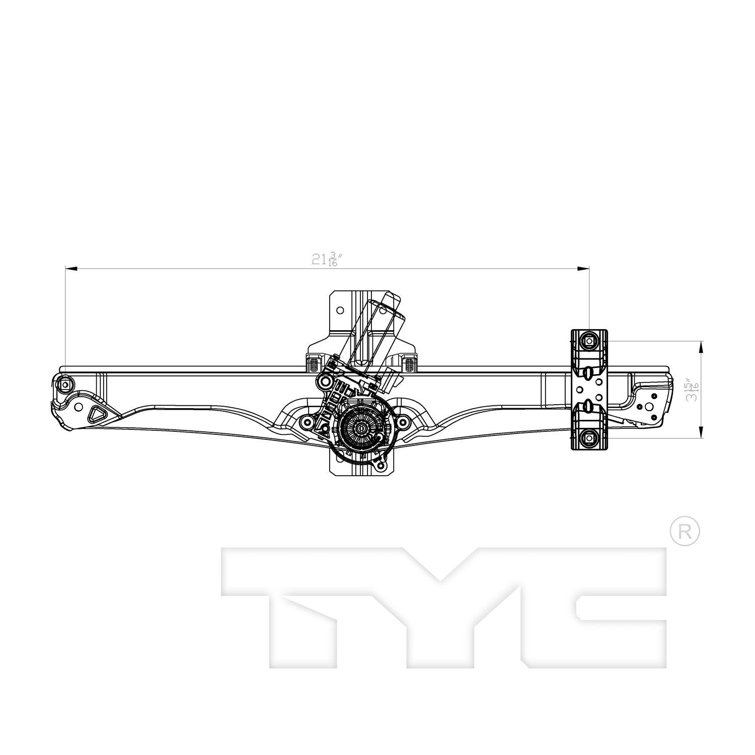 TYC Power Window Motor and Regulator Assembly 660475
