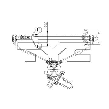 TYC Power Window Motor and Regulator Assembly 660486