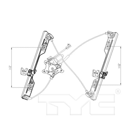 TYC Power Window Motor and Regulator Assembly 660488