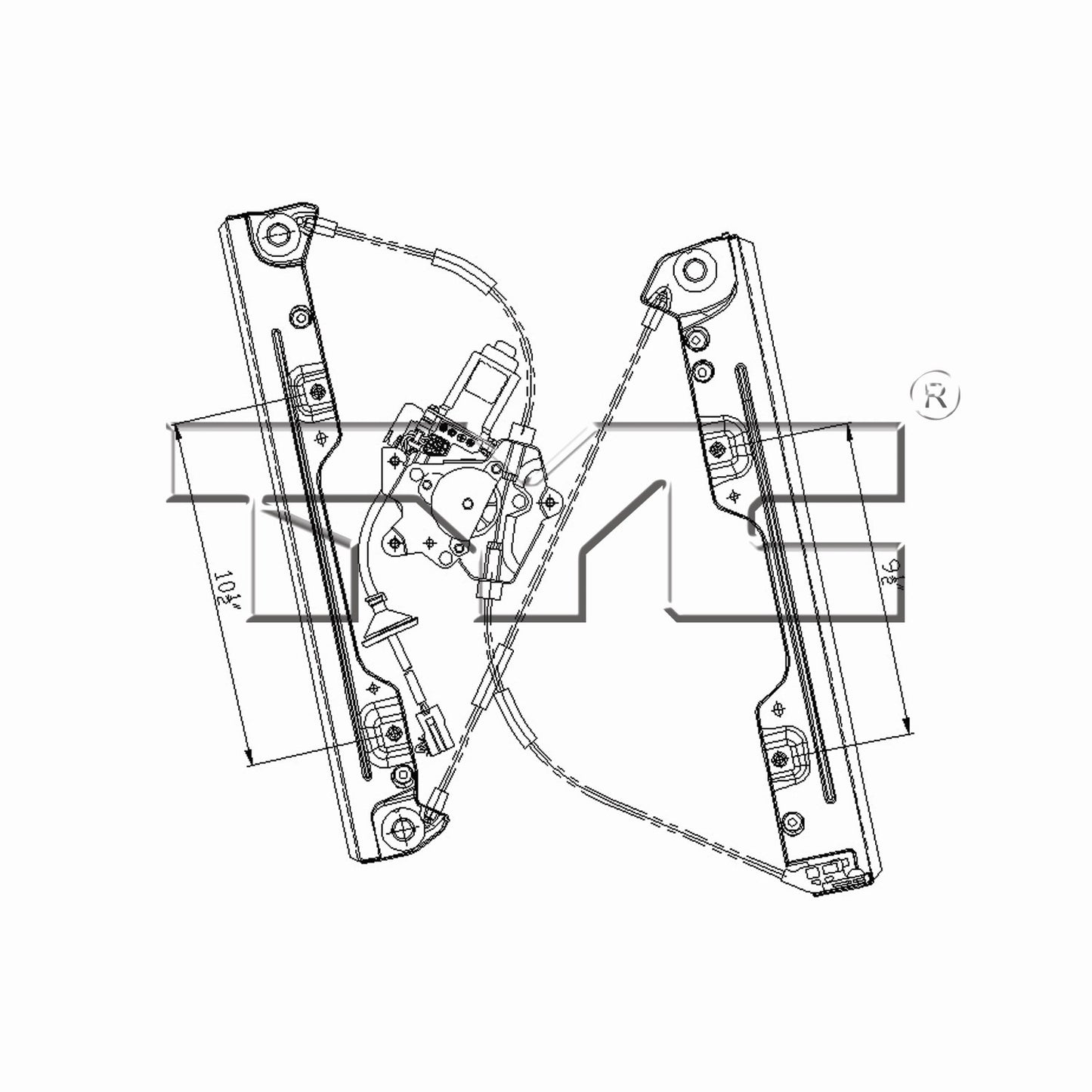 TYC Power Window Motor and Regulator Assembly 660497