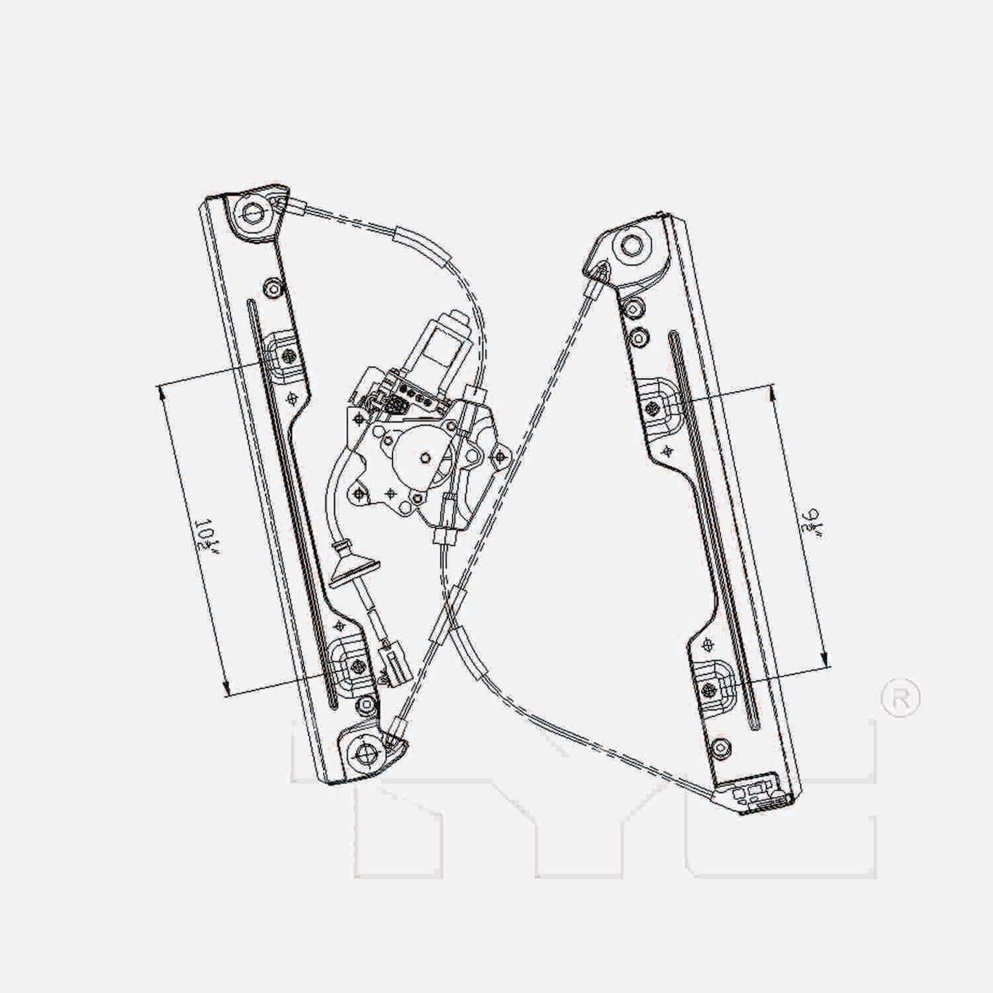 TYC Power Window Motor and Regulator Assembly 660497