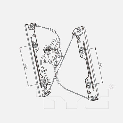 TYC Power Window Motor and Regulator Assembly 660497
